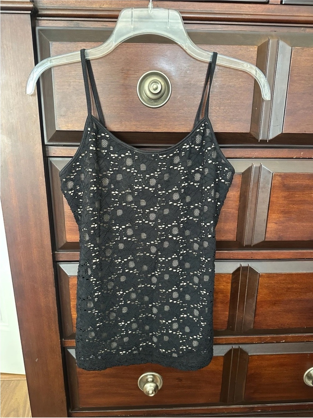 Candies Sz Medium Black Lace Camisole Tank Top New With Tags